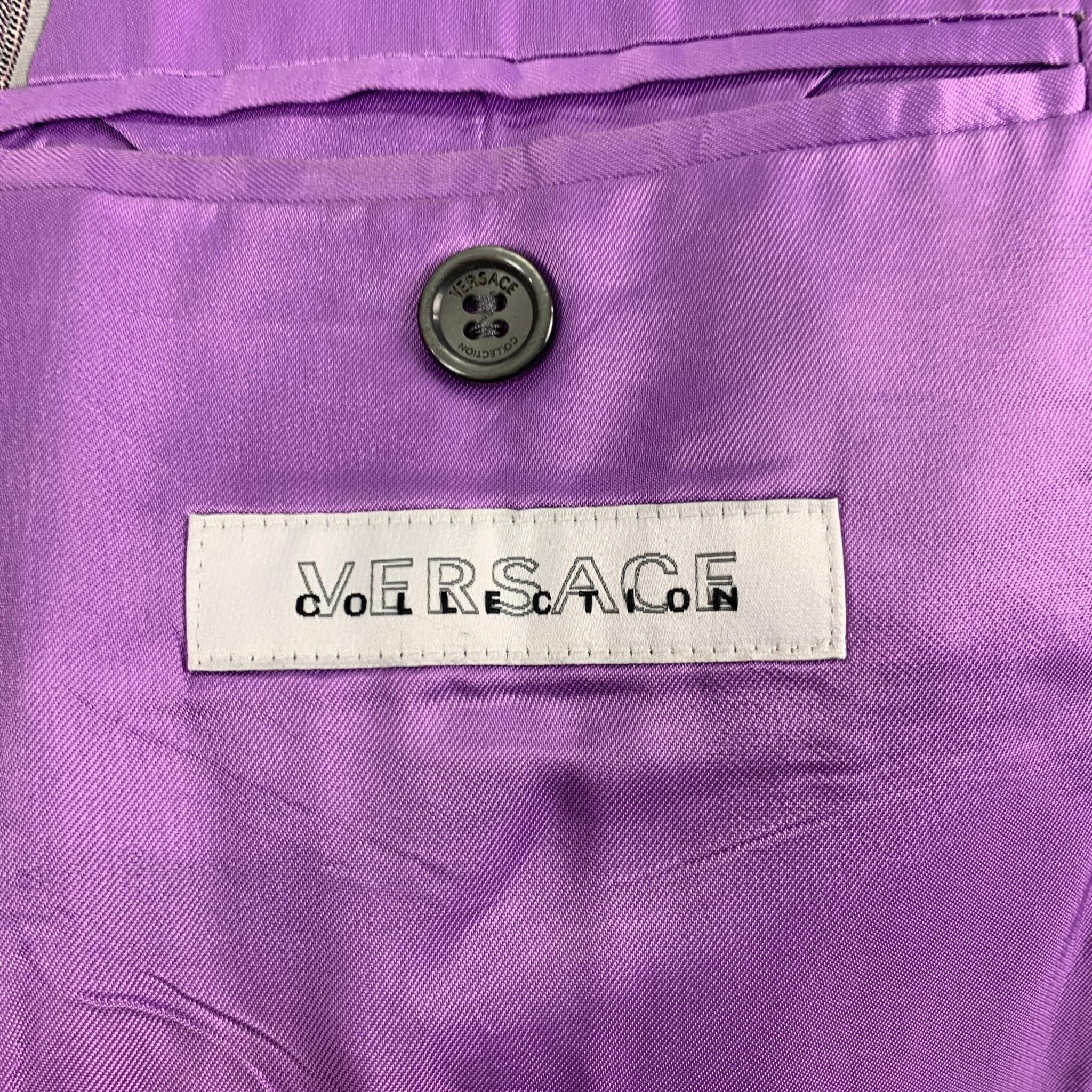 Men's VERSACE COLLECTION Size 44 Regular Lavender Pink Stripe Sport Coat