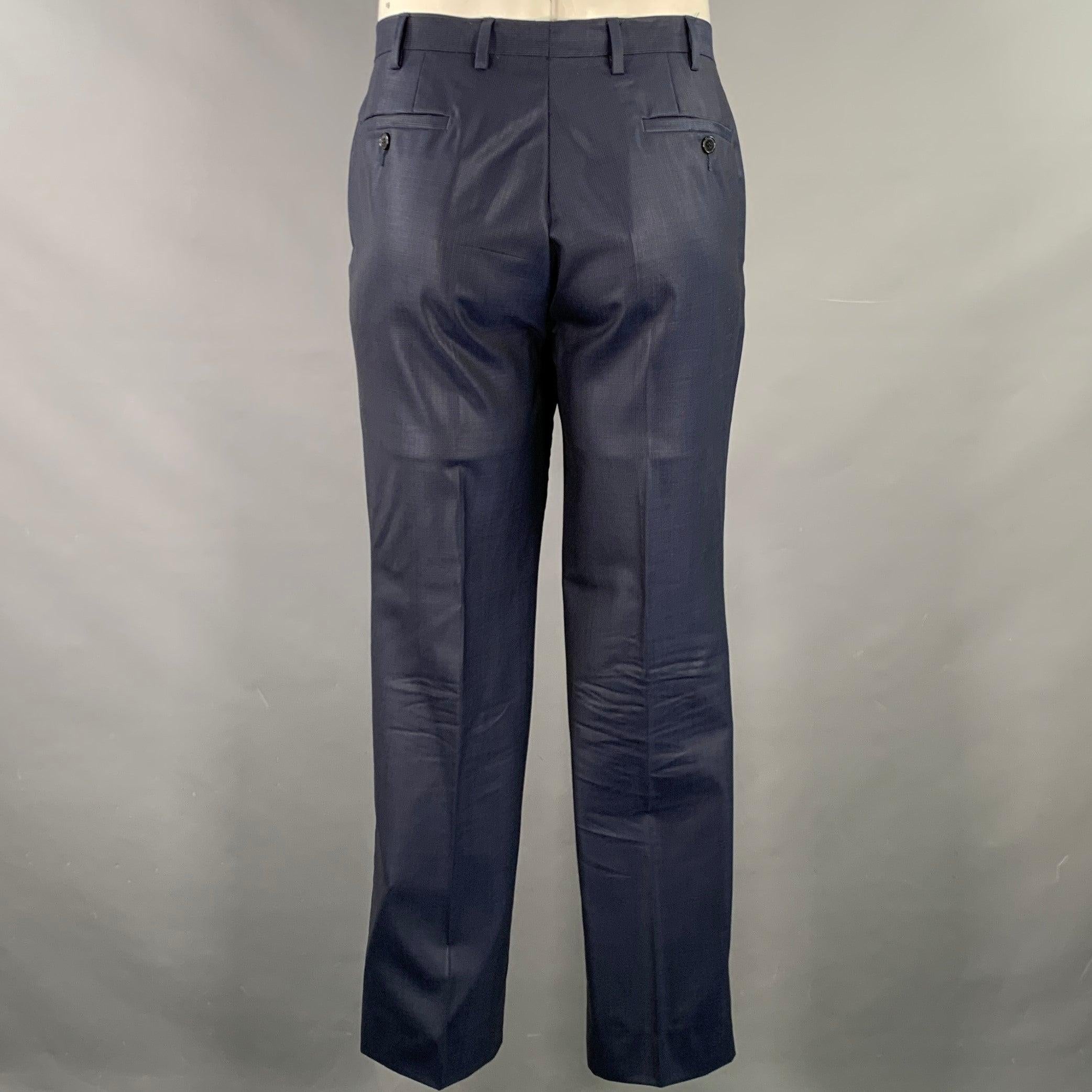 VERSACE COLLECTION Größe 46 Marineblauer Anzug aus Wolle mit Notch-Revers Herren im Angebot