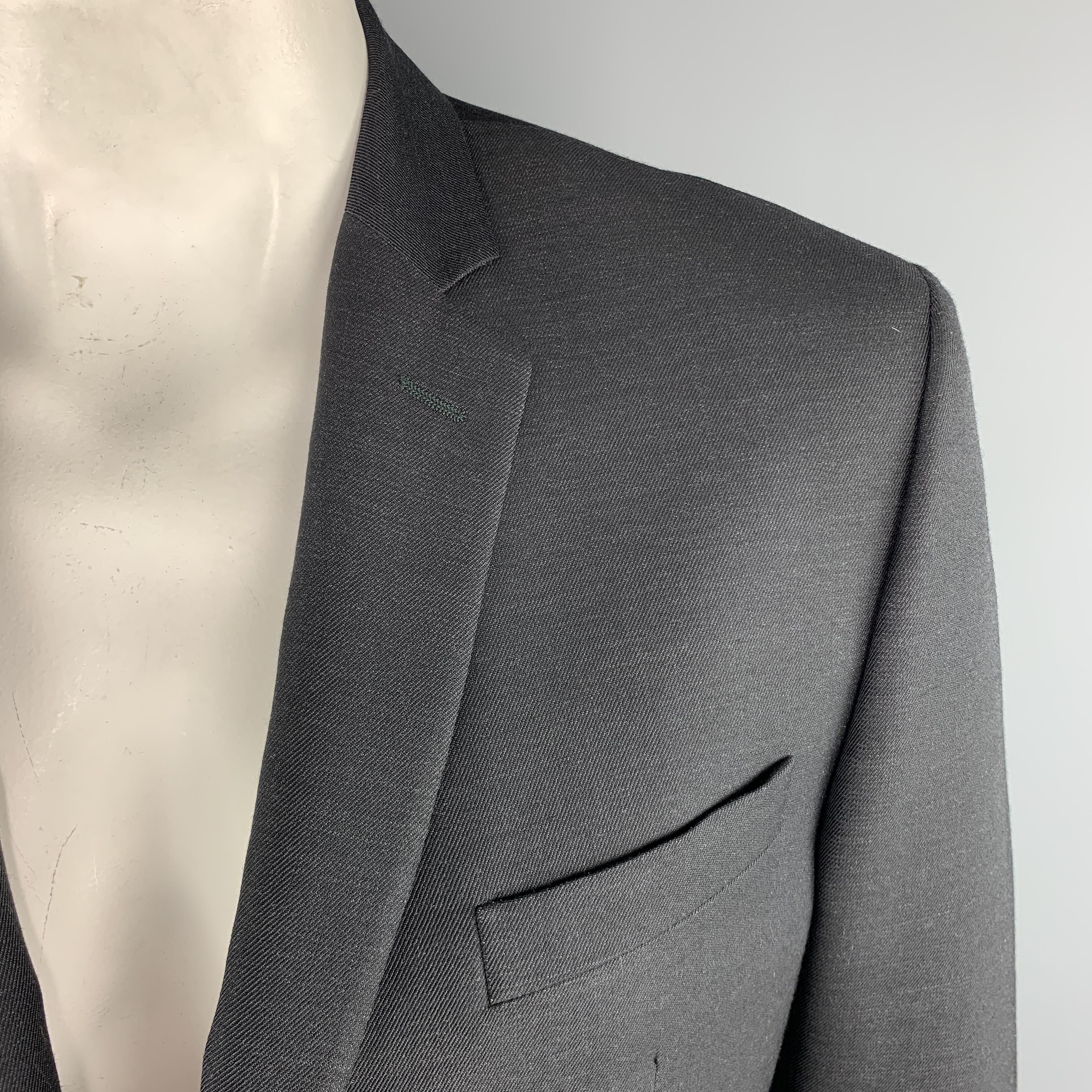 VERSACE -COLLECTION Size 46 Ombre Black & Grey Wool Sport Coat In Excellent Condition In San Francisco, CA