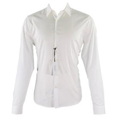 VERSACE COLLECTION Taille M Chemise à manches longues boutonnée en coton blanc