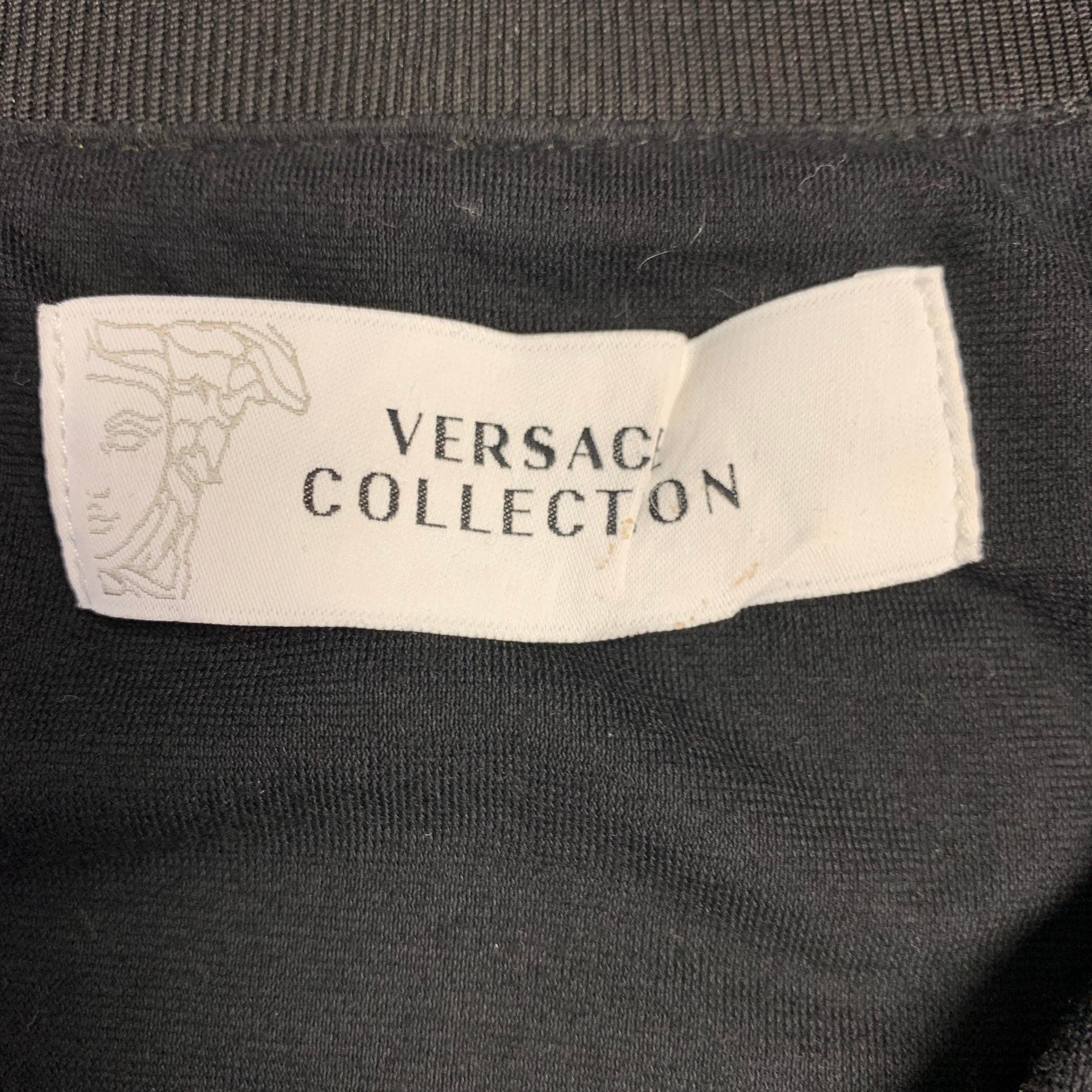 Versace Collection S taglia M Giallo Nero Catena Bomber in Poliestere in vendita 2