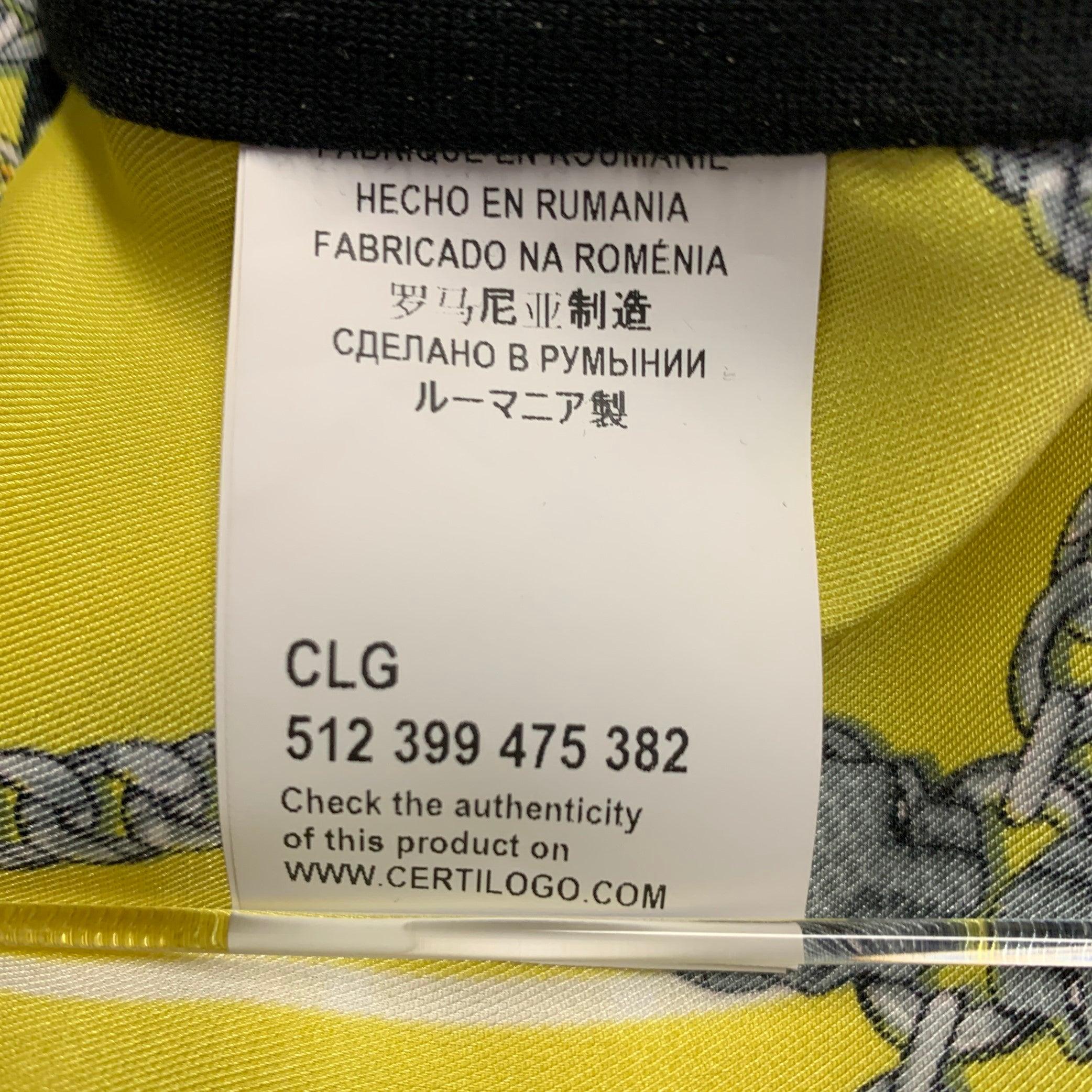 Versace Collection S taglia M Giallo Nero Catena Bomber in Poliestere in vendita 3