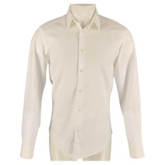 VERSACE COLLECTION Trend Size S White Cotton Button Up Long Sleeve Shirt