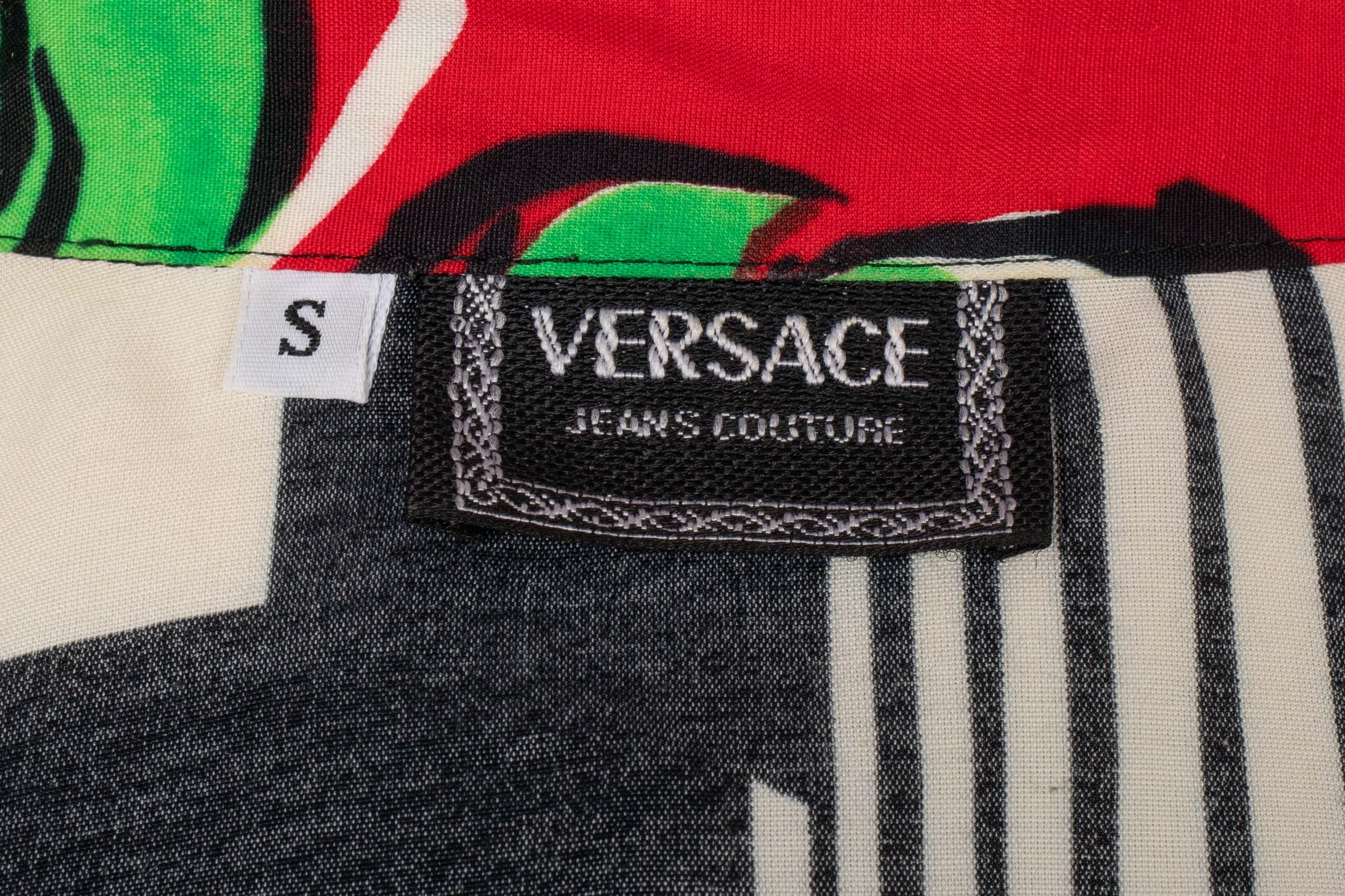 Versace colorful shirt For Sale 5