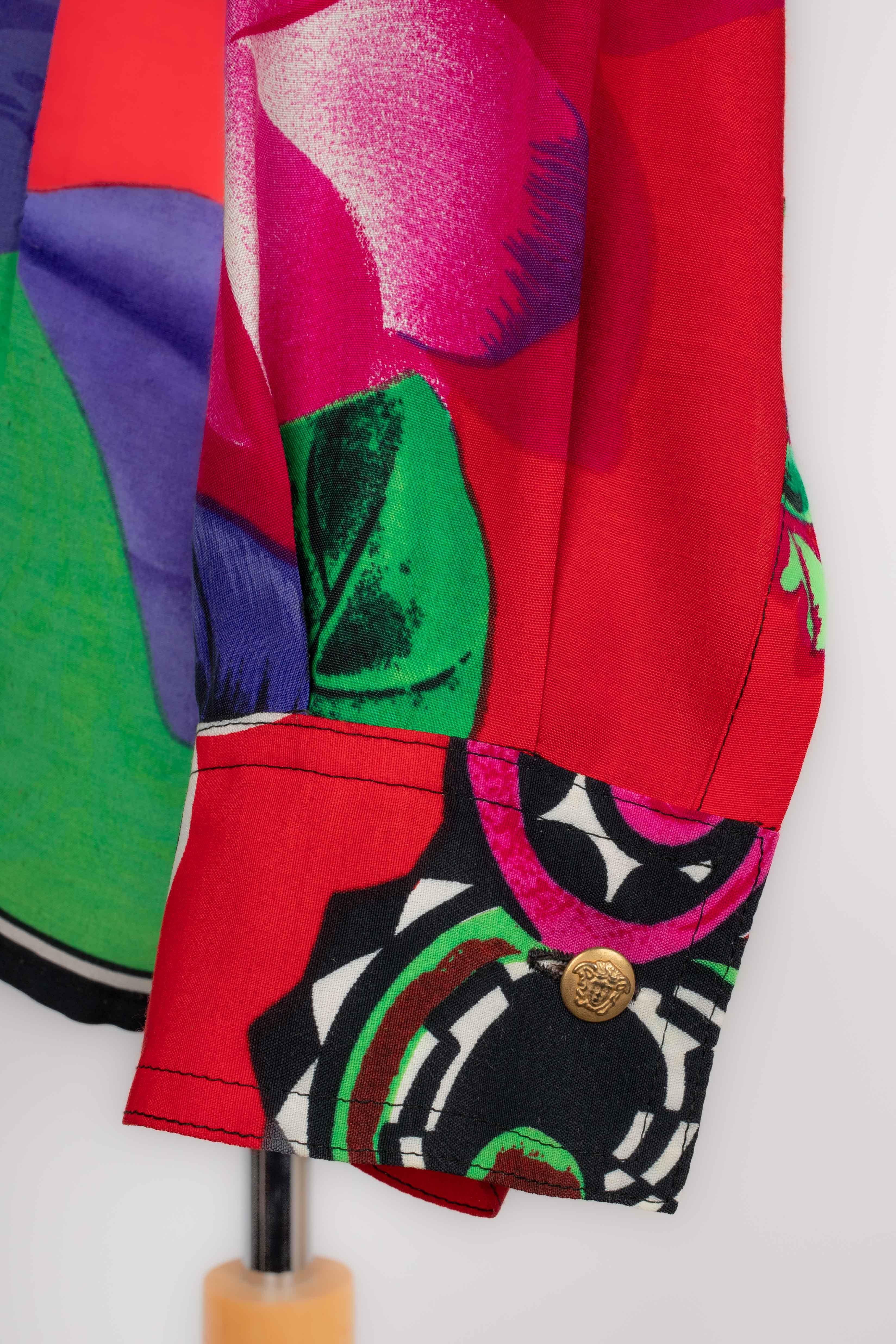 Versace colorful shirt For Sale 1