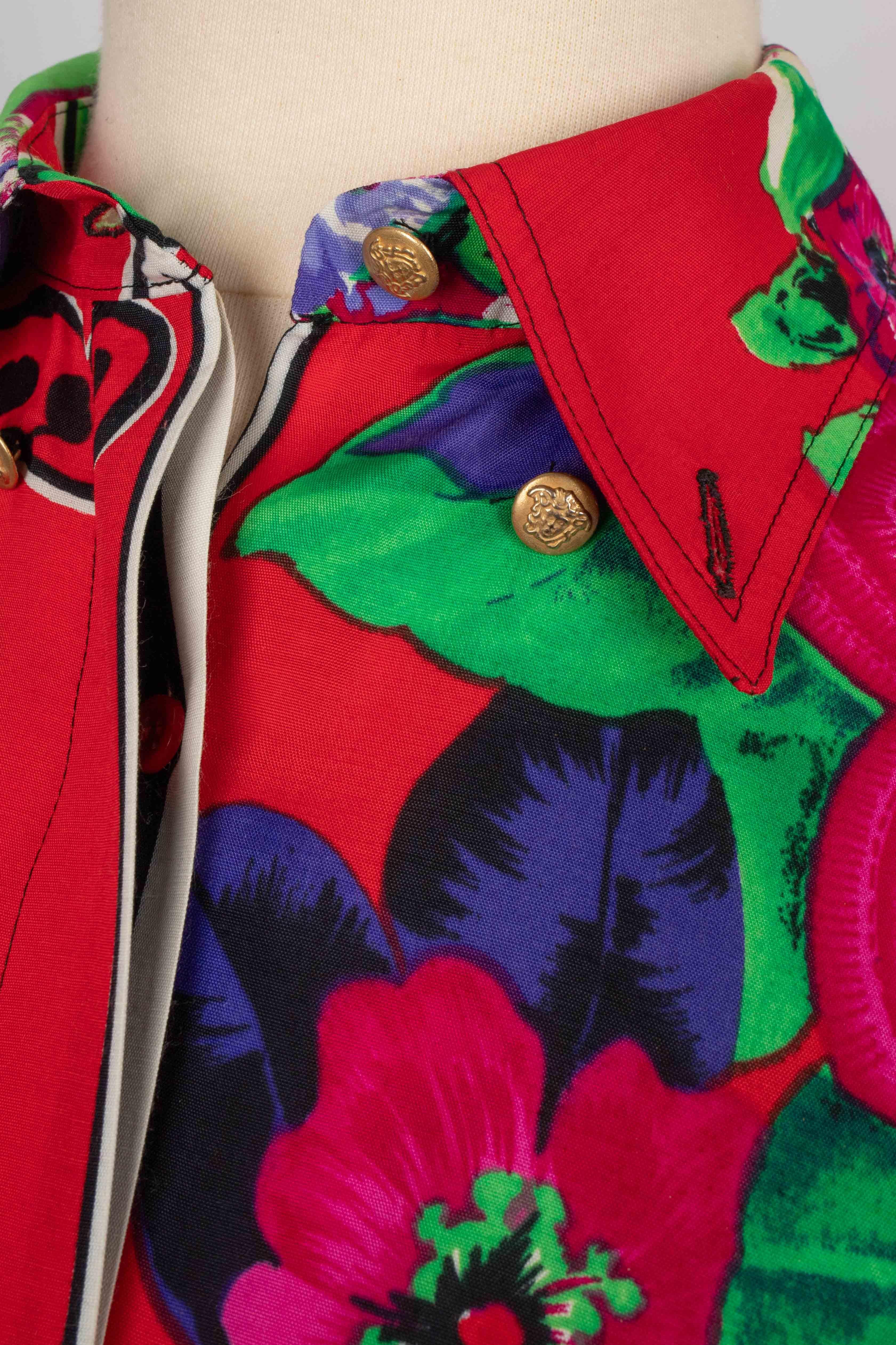 Versace colorful shirt For Sale 2