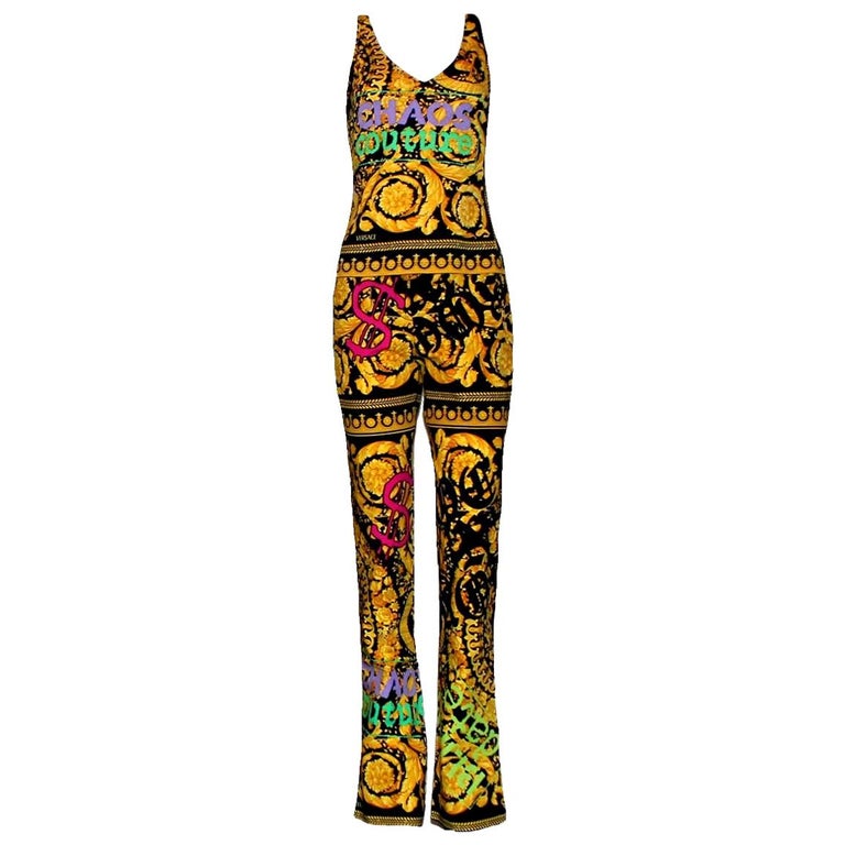 VERSACE Y2K Colorful Signature Medusa Print Graffiti Pants Top
