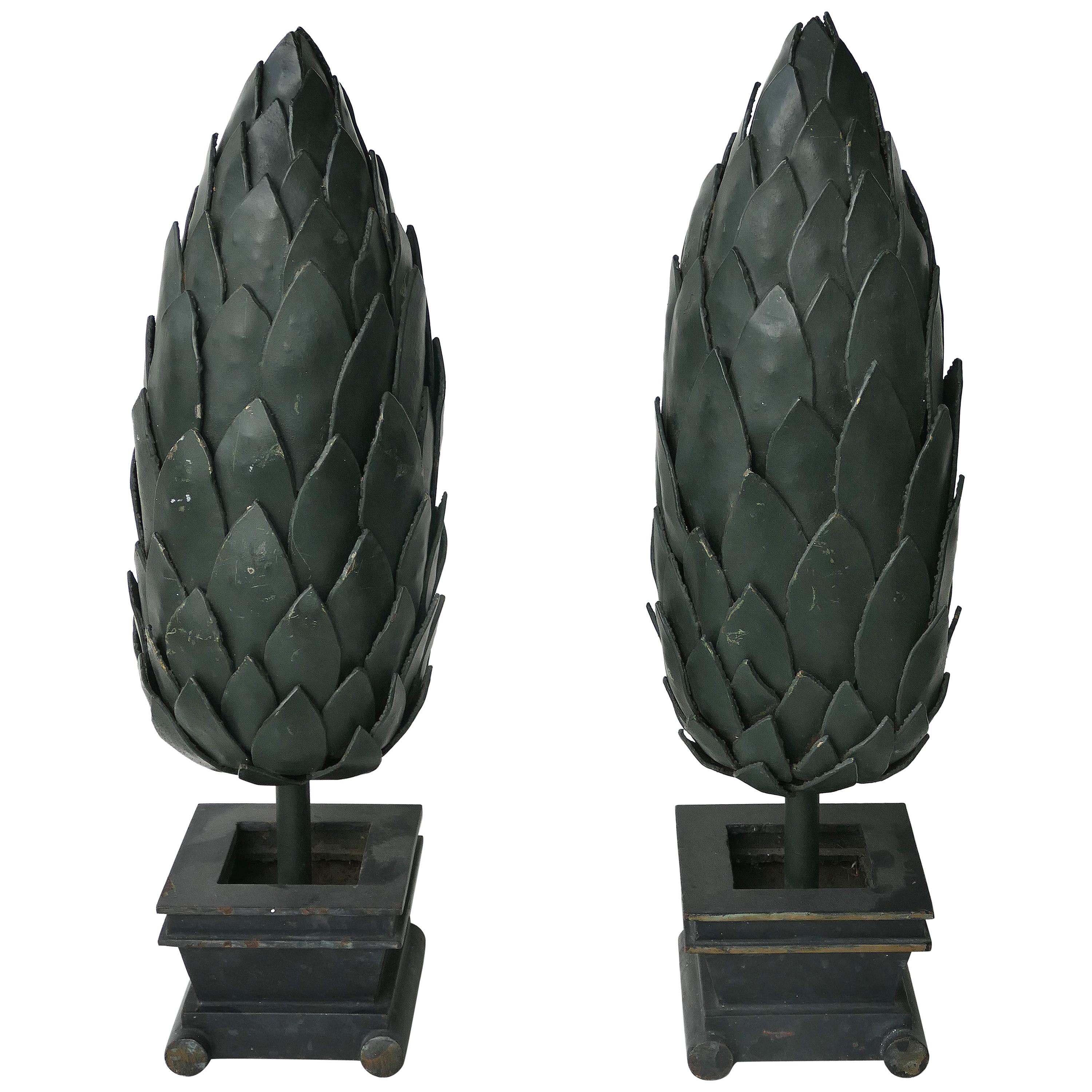 Versace Commissioned Pair of Iron Topiary Sculptures