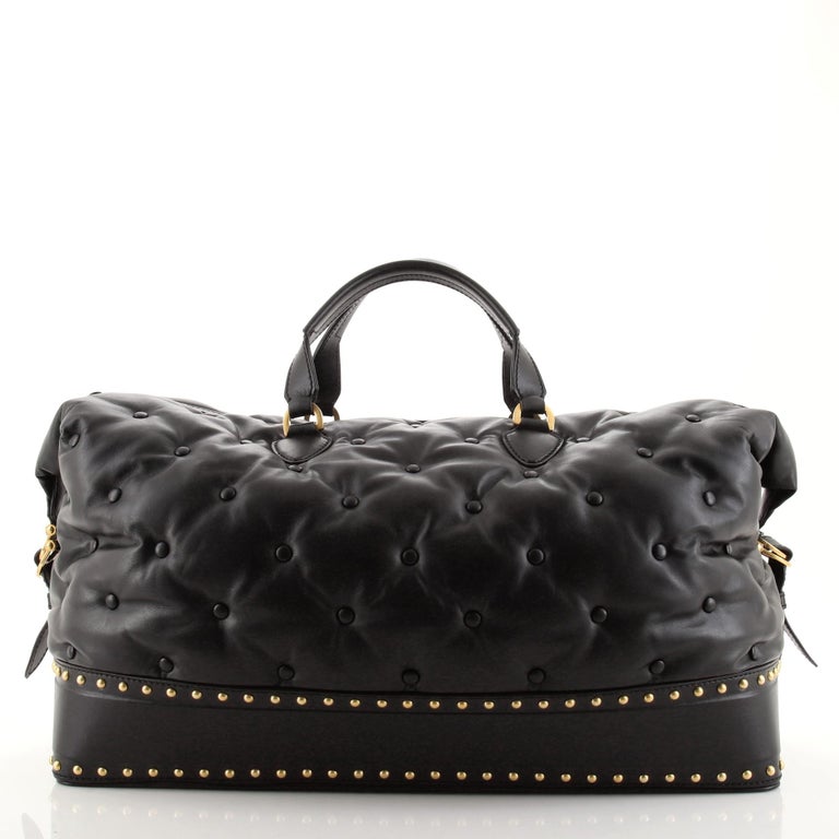 Versace Convertible Duffle Bag Studded Leather Large at 1stDibs