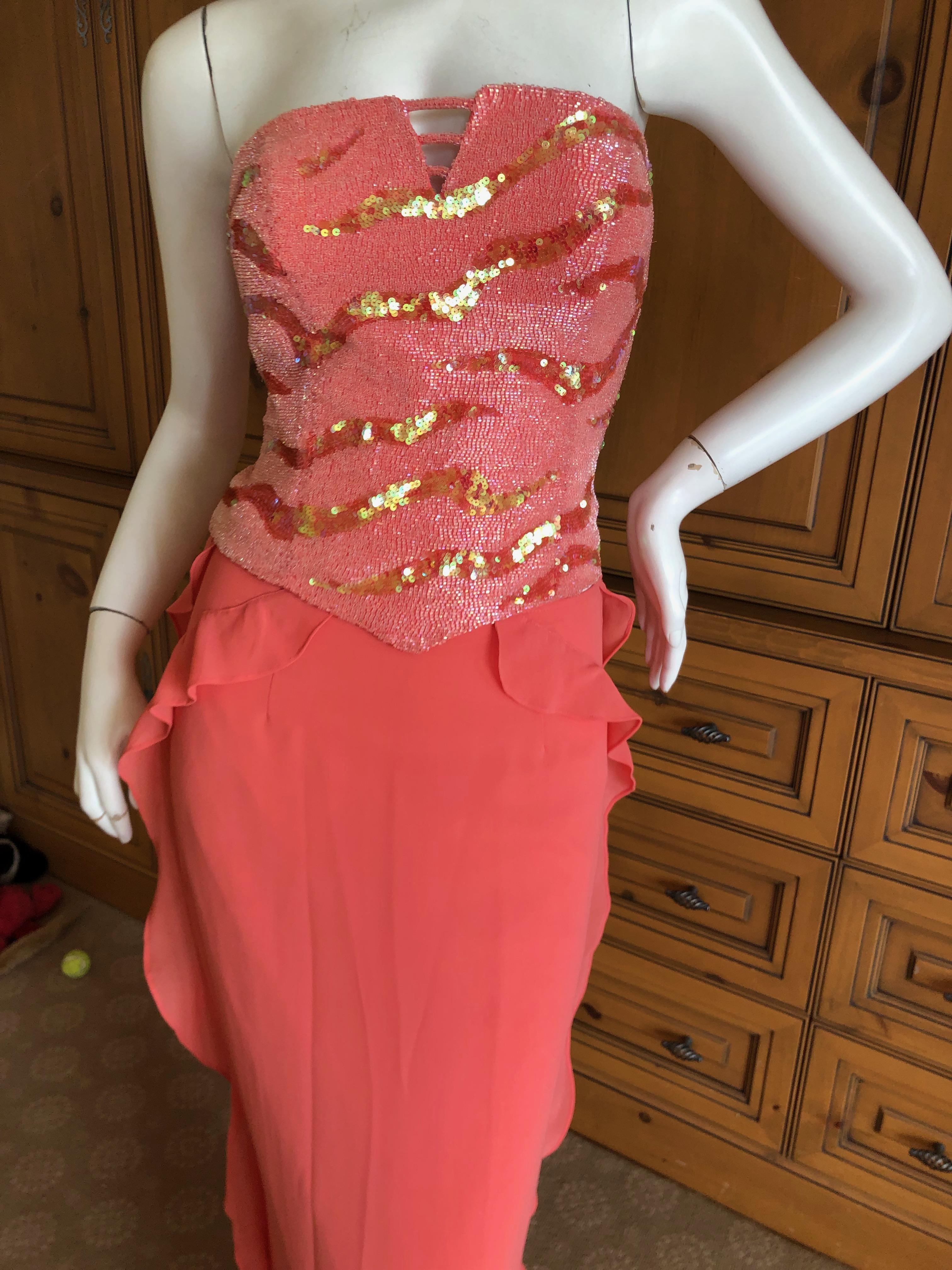 versace coral dress