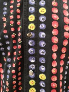 Camicia Versace in cotone con frutti
