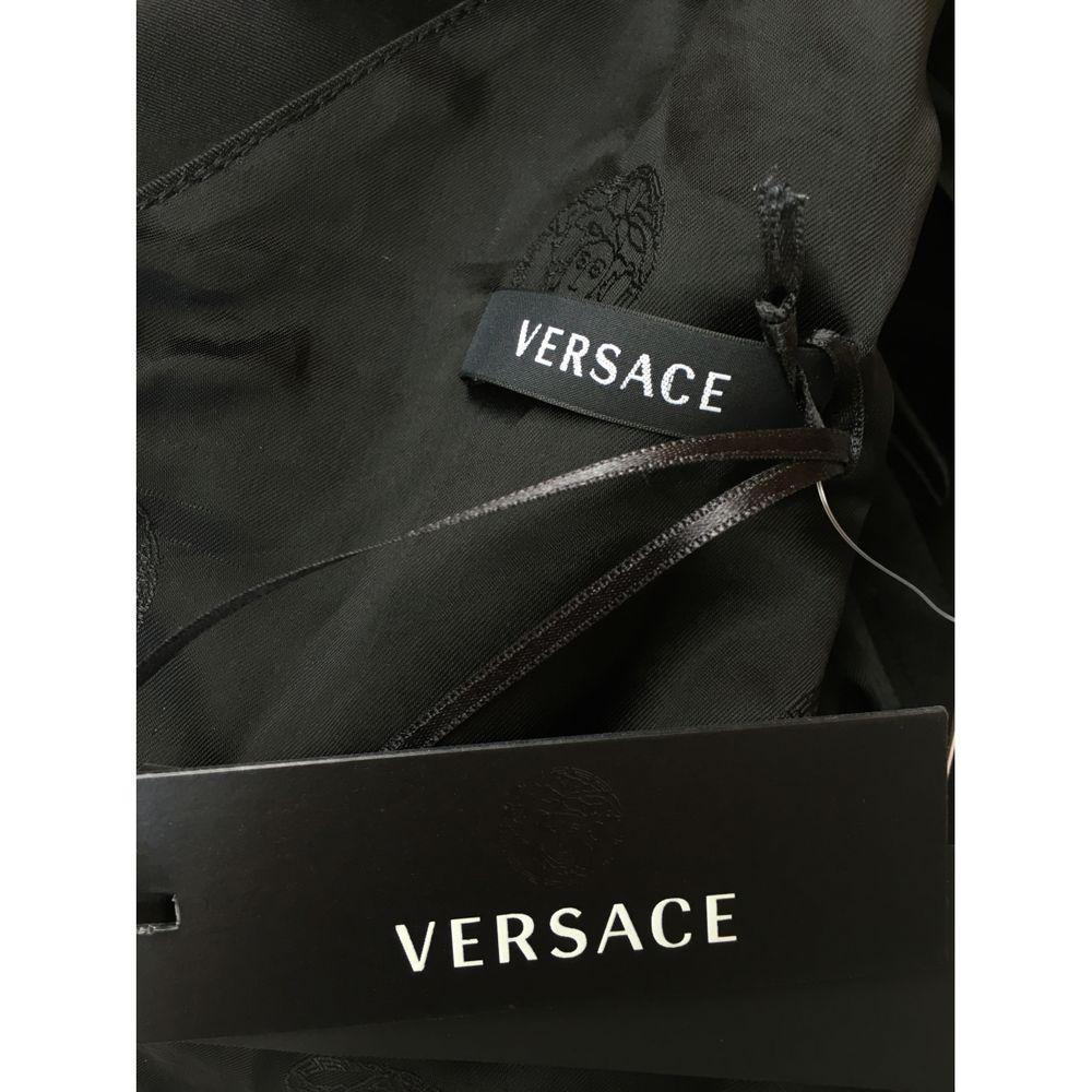 Versace Cotton Mid-Length Dress in Black In Excellent Condition In Carnate, IT