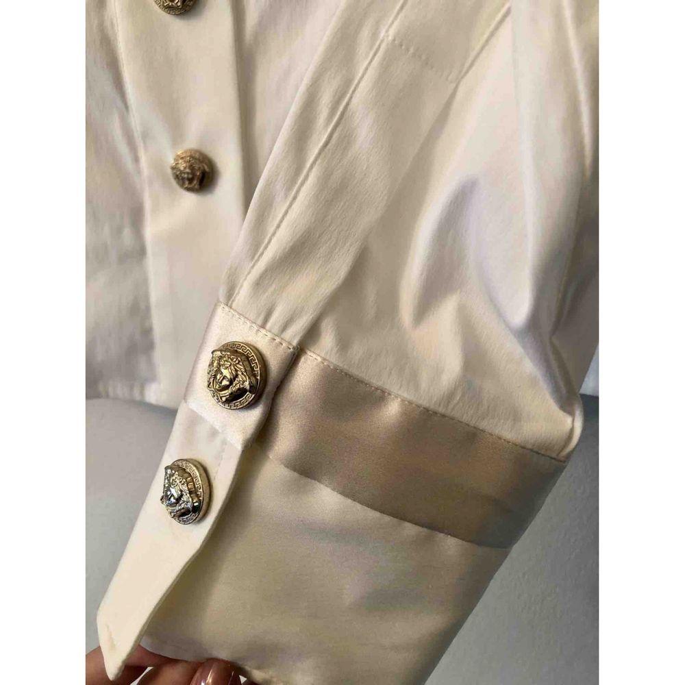 Versace Cotton Shirt in White In Good Condition For Sale In Carnate, IT