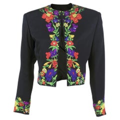Vintage Versace Couture Black Cropped Jacket, 1990s