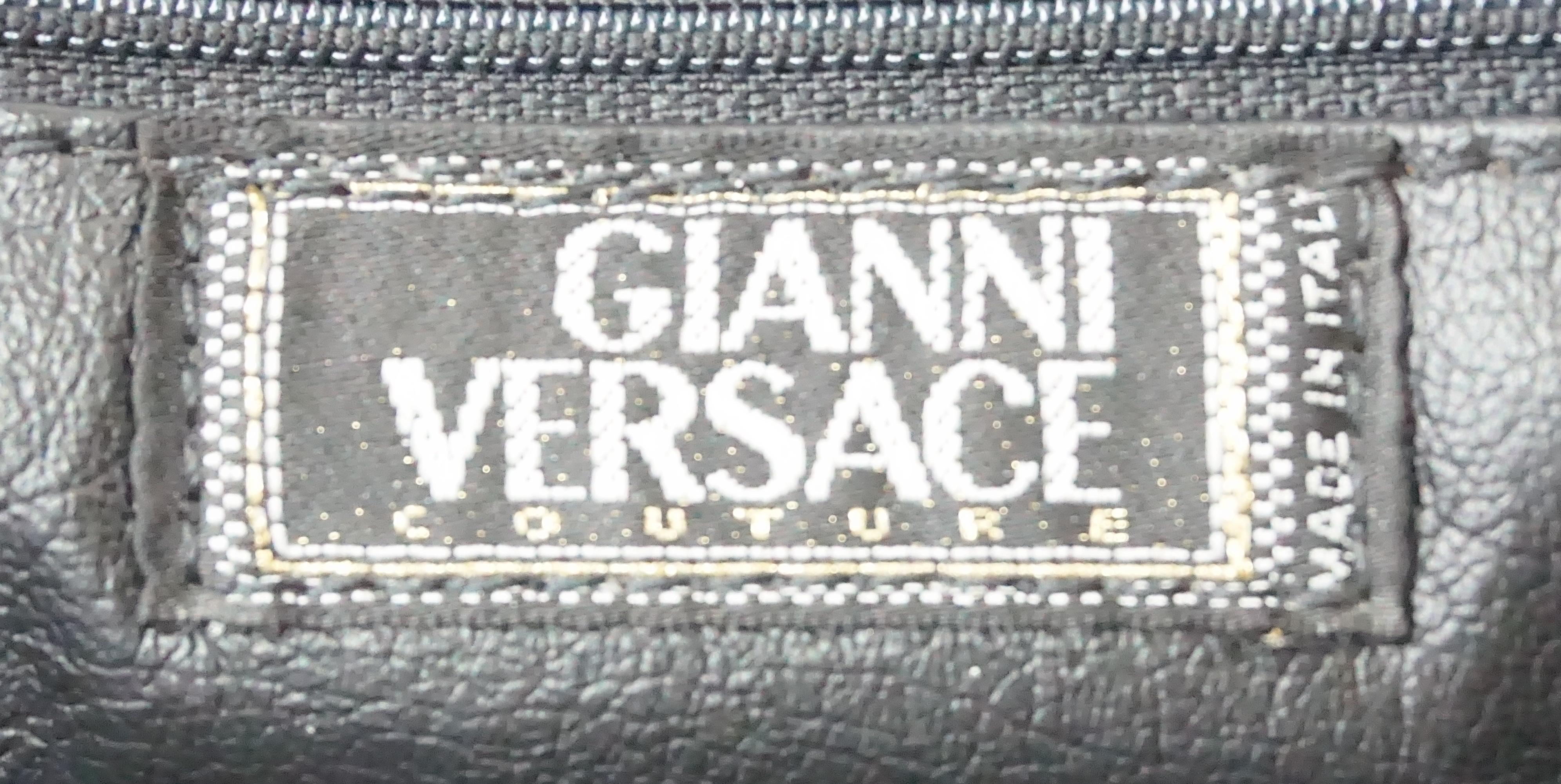 Versace Couture BLACK leather cross body Purse  2