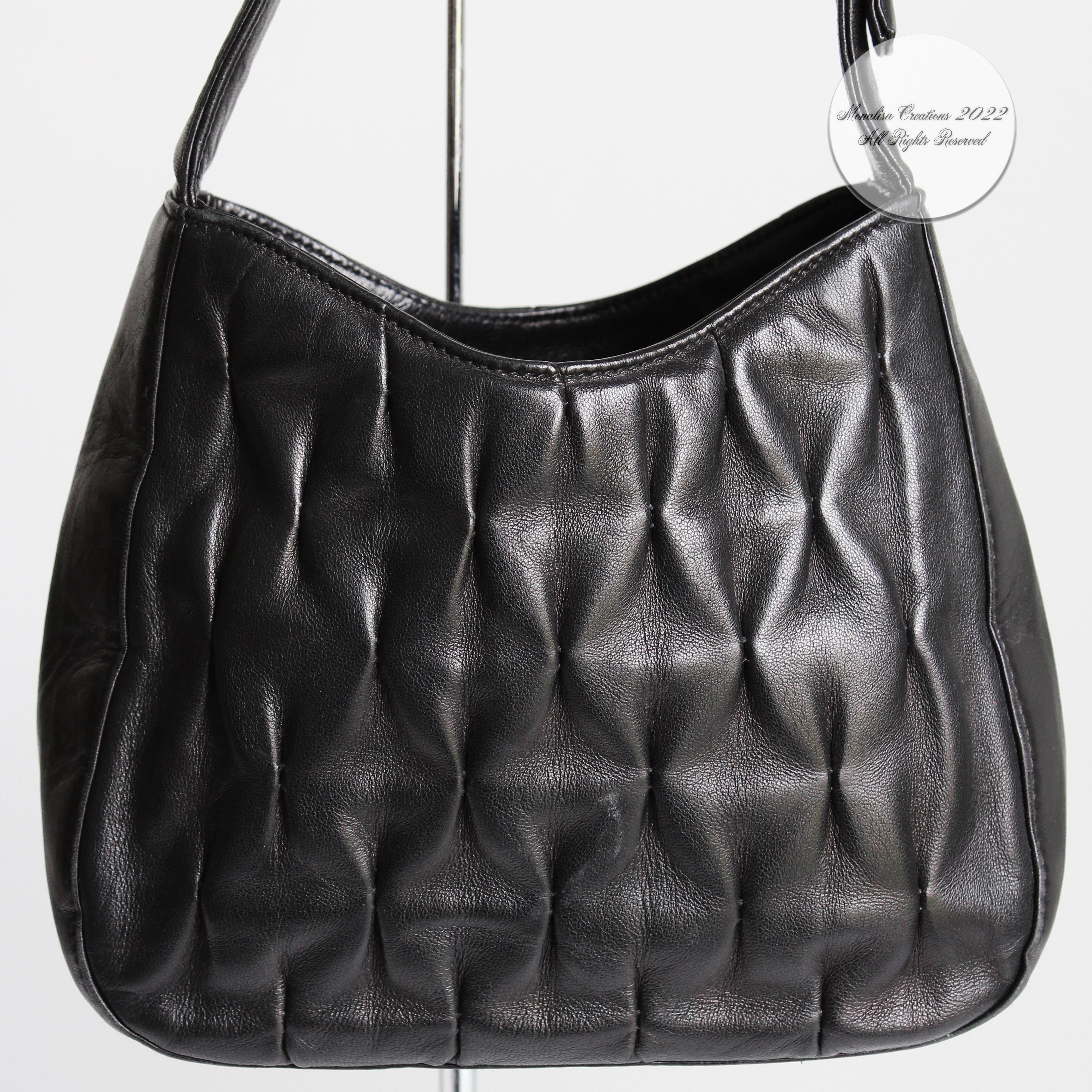 Versace Couture Evening Bag with Medusa Black Quilted Lambskin Leather 1990s 6