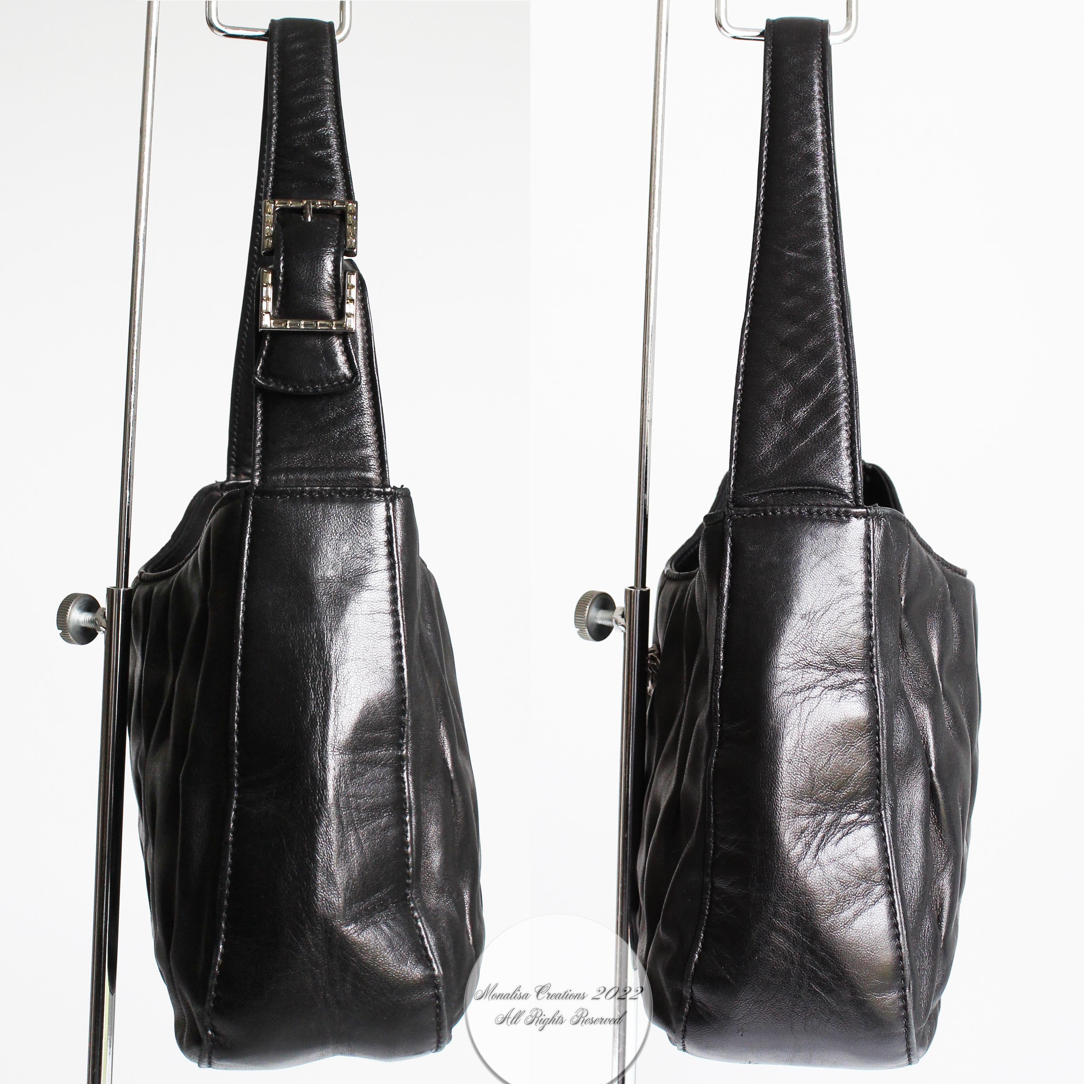 Versace Couture Evening Bag with Medusa Black Quilted Lambskin Leather 1990s 3