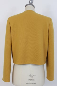 Versace Couture Mustard Yellow Wool Evening Jacket 1980s