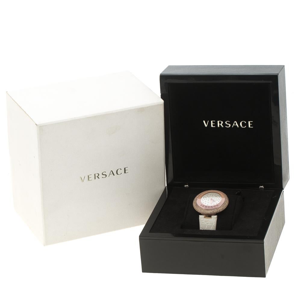 Versace Cream Rose Gold Plated Steel Perpetuelle 87Q Women's Wristwatch 40 mm 1