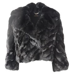 Versace Cropped Chinchilla Fur Jacket Medium