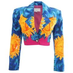 Versace Cropped Sun Print Jacket, Late 1990s