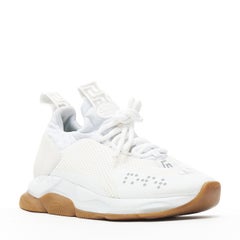 VERSACE Cross Chainer white mesh suede greca tab gum chain sole sneaker EU39
