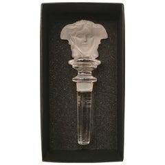 Versace Crystal Frosted Medusa Bottle Stopper by Rosenthal Germany