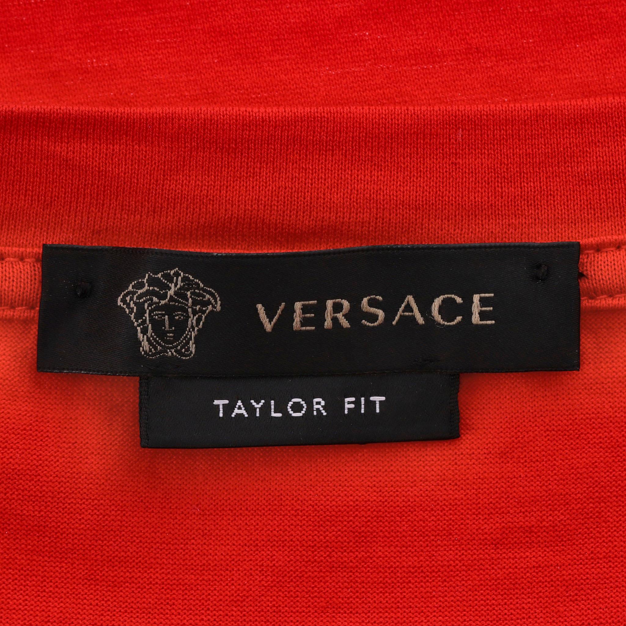 Versace Crystal Medusa Embellished Cotton T-Shirt For Sale 2