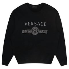 Versace Crystal Medusa Logo Cotton Sweatshirt