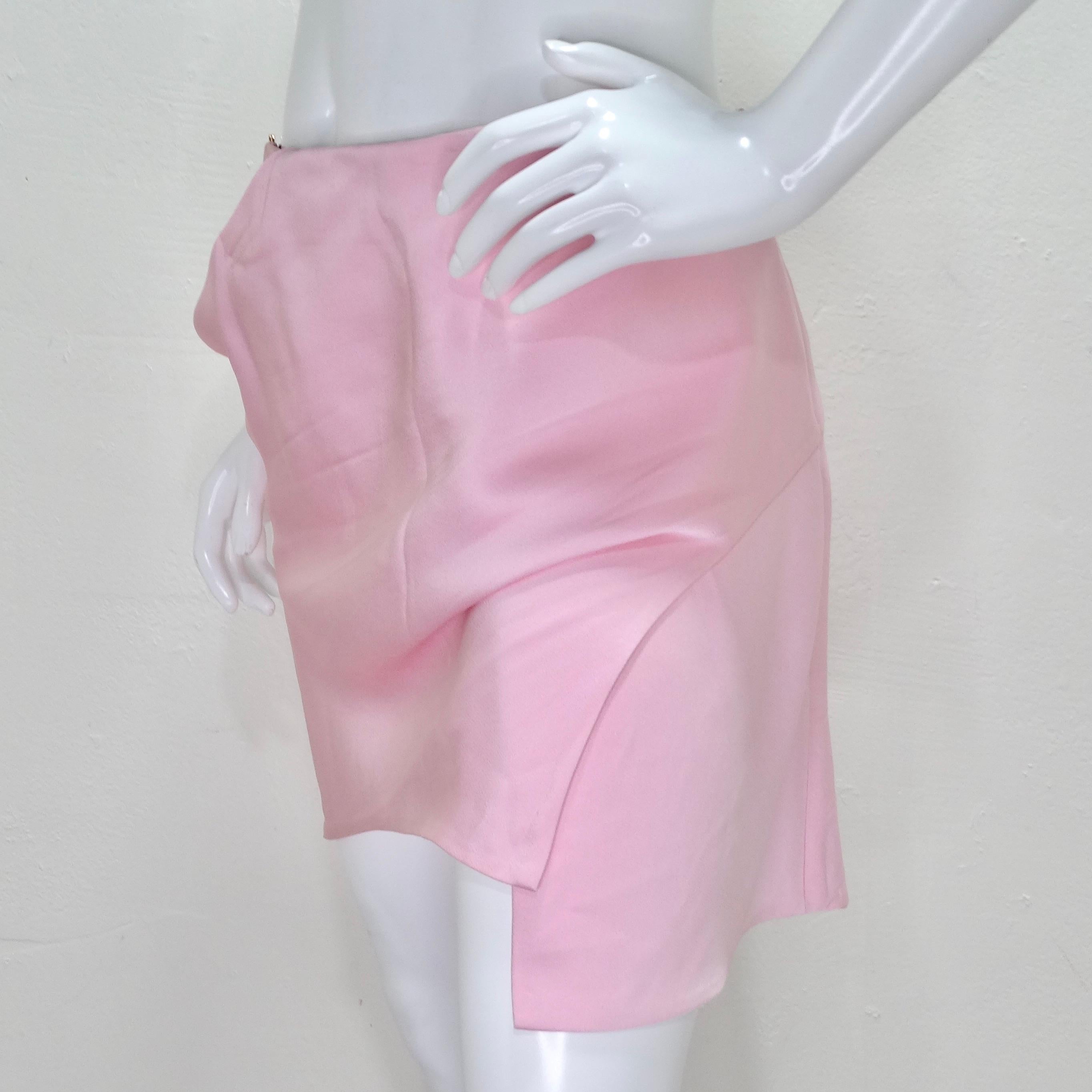 Versace Cut Mini Skirt Light Pink For Sale 1