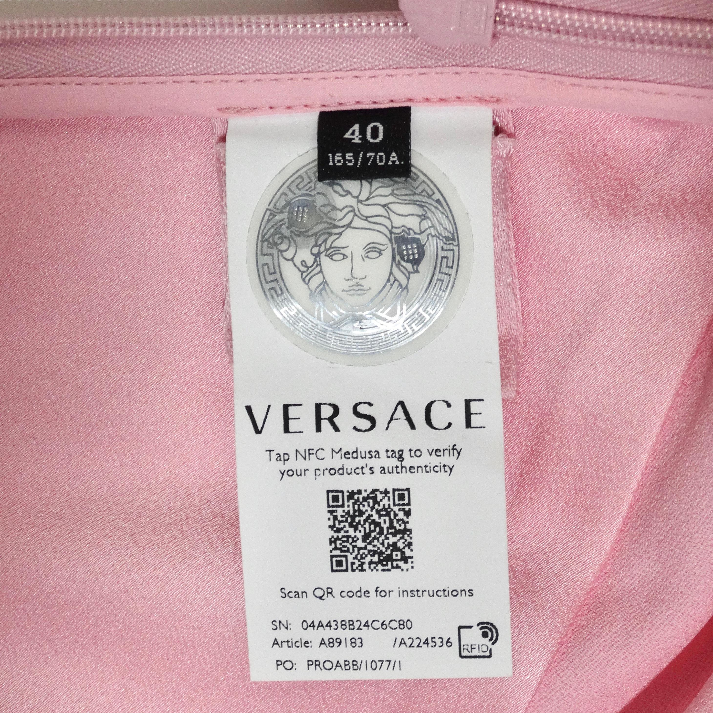 Versace Cut Mini Skirt Light Pink For Sale 4