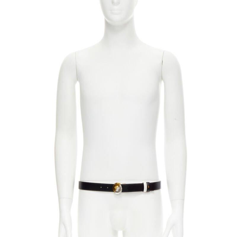 VERSACE Demi Medusa Reversible black white split coin belt 105cm-115cm In condizioni Nuovo in vendita a Hong Kong, NT