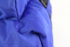 Versace DFZ5350  $975 Blue Zaino Stampa Logo Nylon Backpack Travel Bag 39v54s