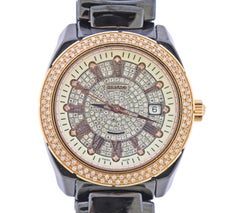 Versace Diamond Ceramic Rose Gold Watch A126122