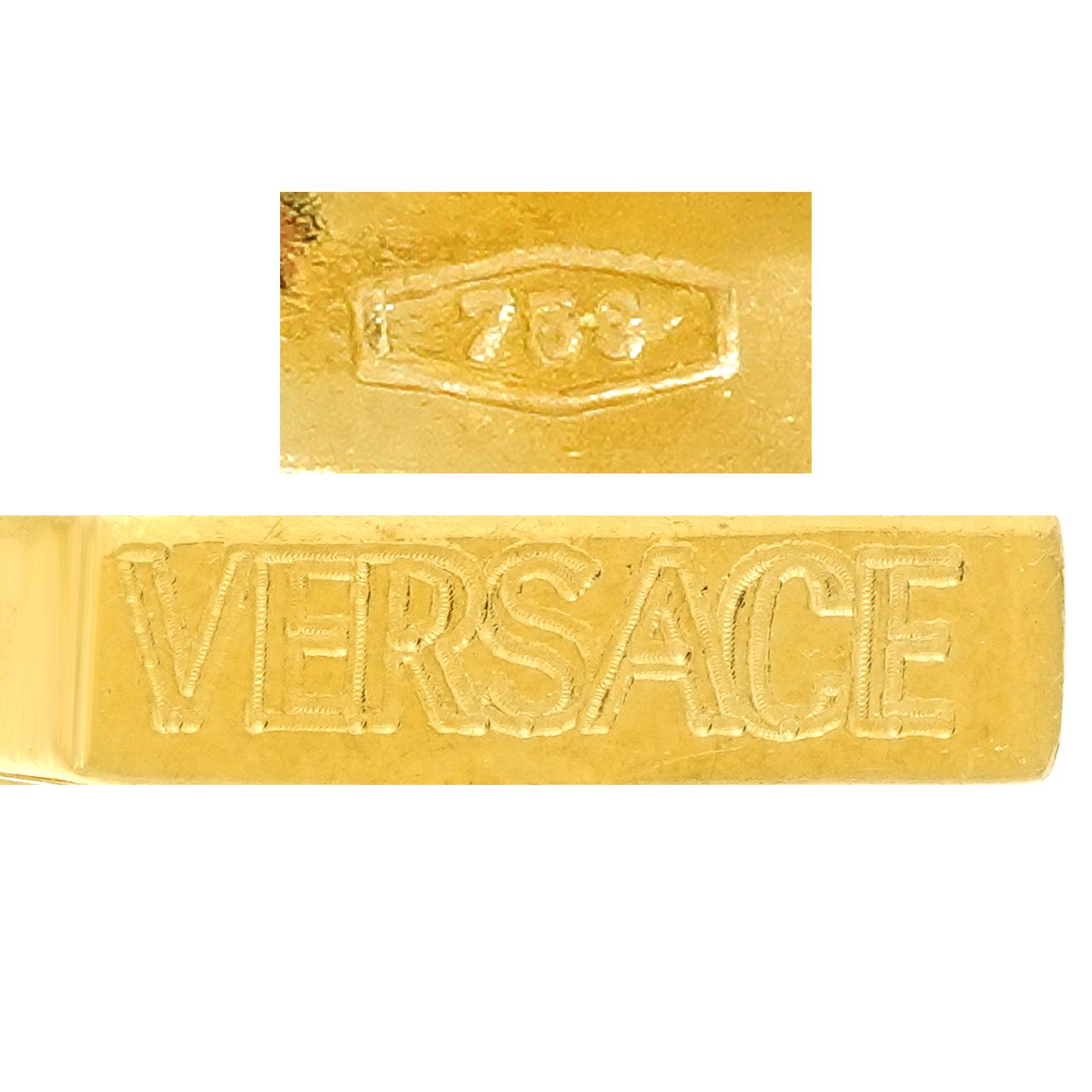 Women's Versace Diamond Earrings For Sale