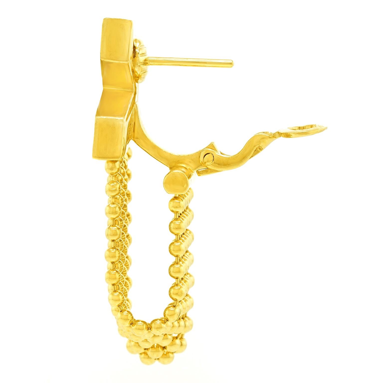 Versace Diamond Earrings For Sale 2
