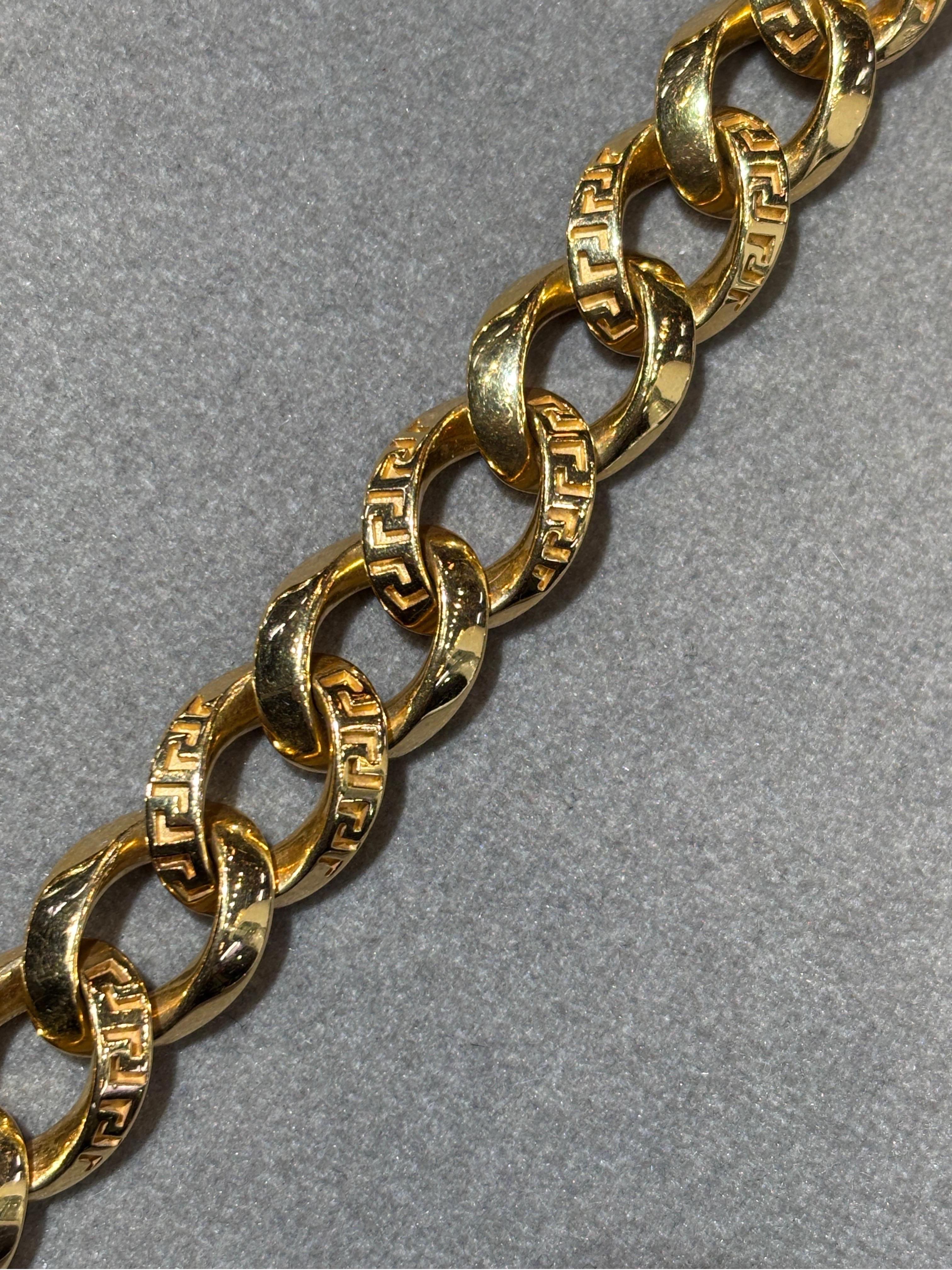 Versace Diamond Link Bracelet and Necklace Set For Sale 7