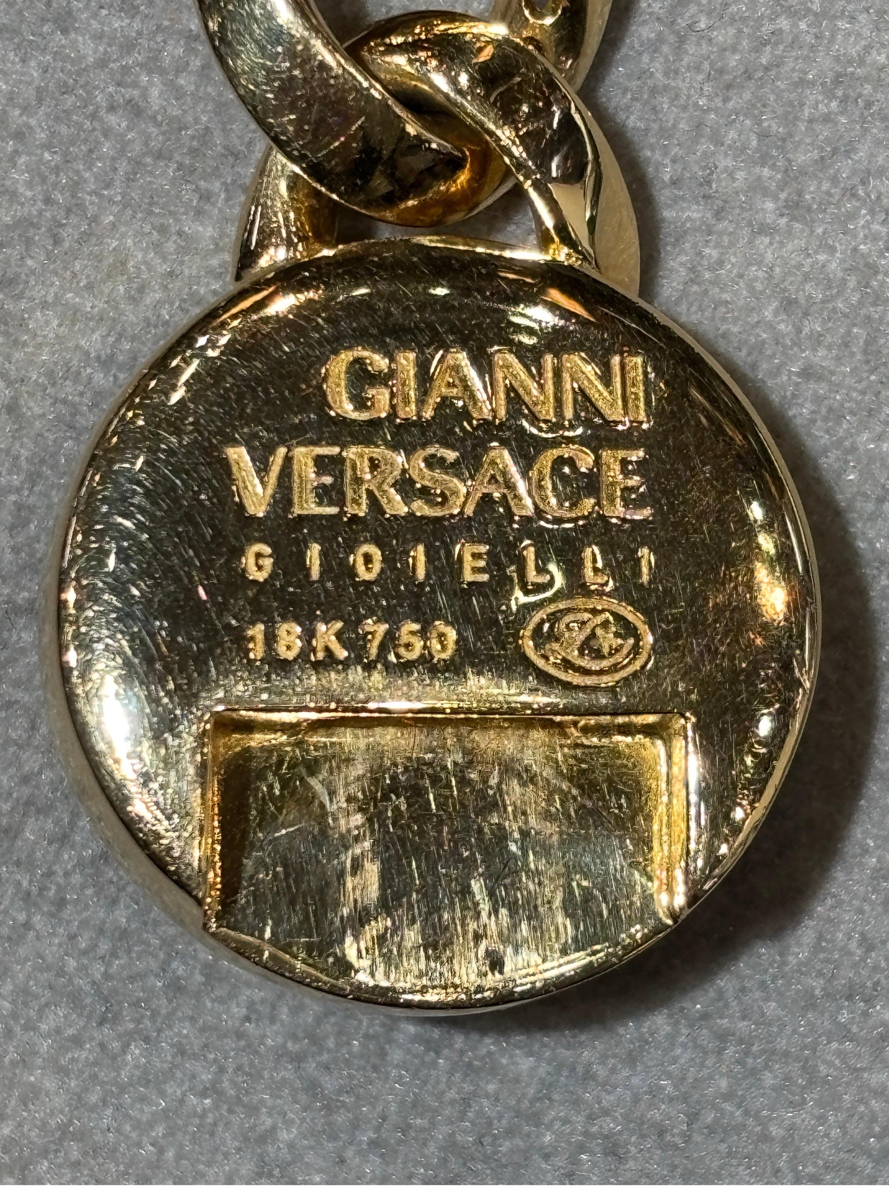 Versace Diamond Link Bracelet and Necklace Set For Sale 2