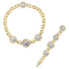 Versace Diamond Link Bracelet and Necklace Set