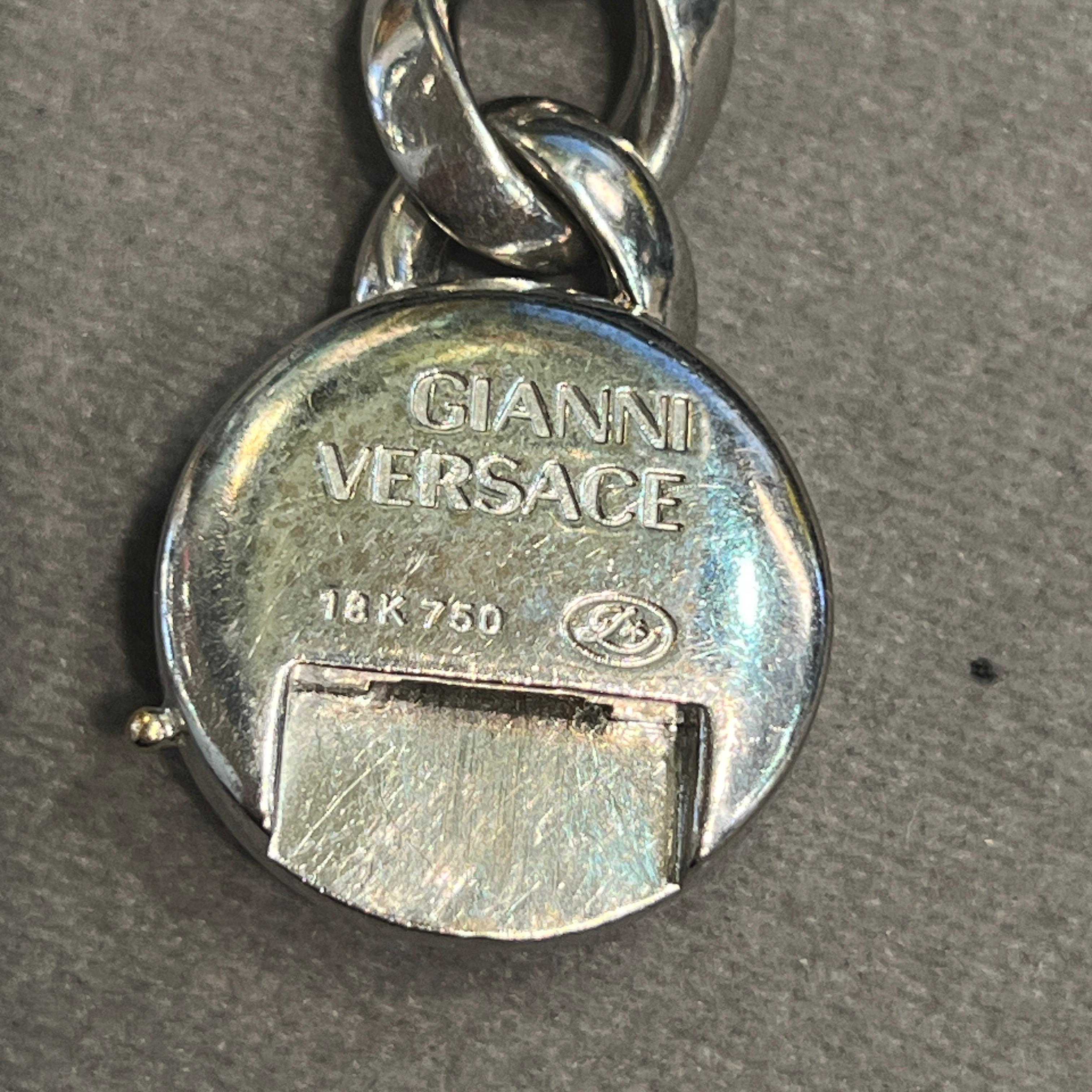 Versace Diamond Link Bracelet In Excellent Condition In New York, NY