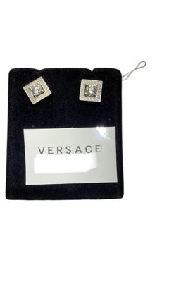 Versace Diamond White Gold Earrings
