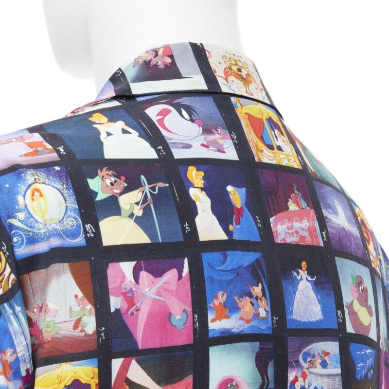 VERSACE DISNEY Limited Edition Cinderella print short bowling shirt EU42 XL For Sale 2