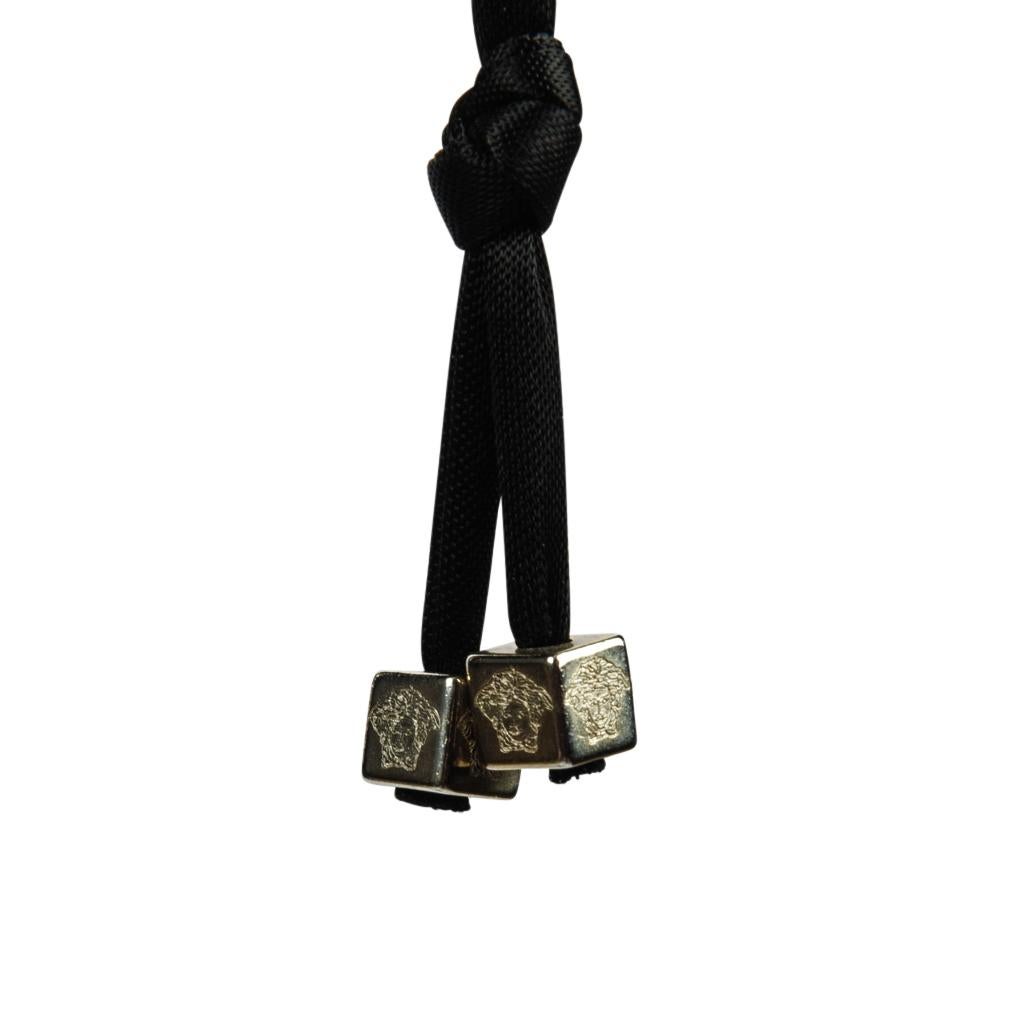 Versace Dress Black Side Drawstring Rouching Asymmetrical Length 44 / 8 For Sale 1