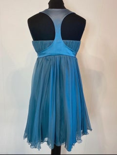 Versace dress in baby blue silk.