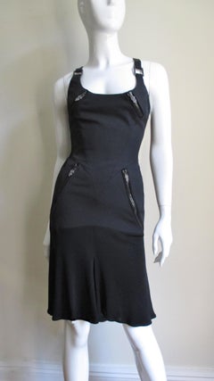 Versace Silk Dress with Crossing Back Straps