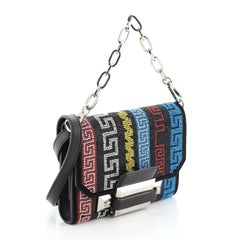 Versace  DV One Shoulder Bag Crystal Embellished Suede Small