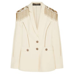 Versace Embellished silk-crepe Pant Suit Size 42 - 6 NWT