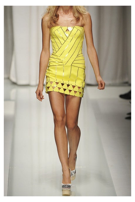 versace yellow mini dress