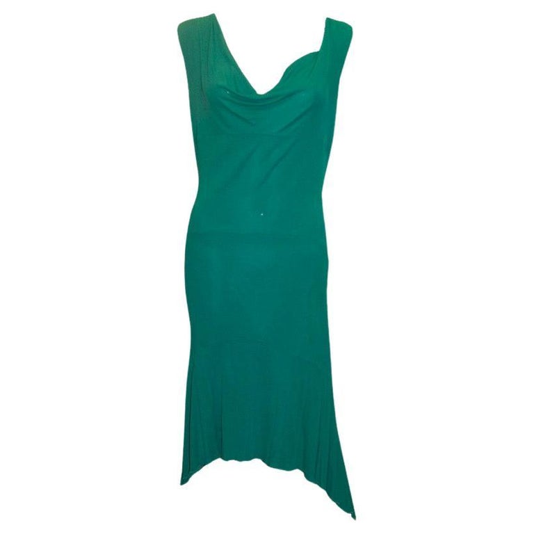 emerald green versace dress Versace Emerald Green Fall 2001 Open Back Gown