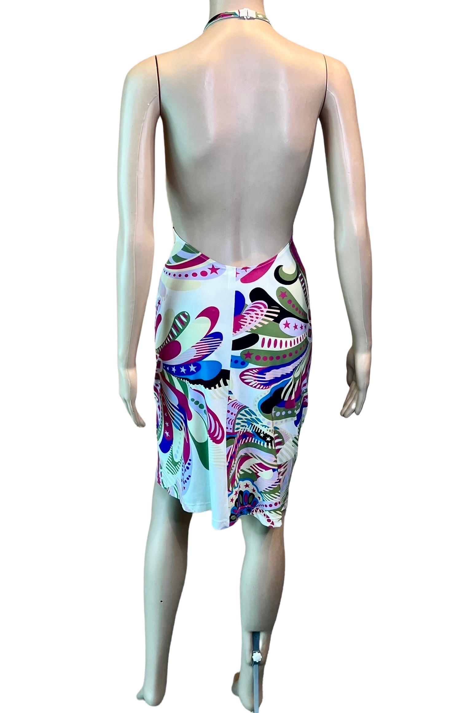 Versace F/W 2002 Floral Print Bikini Swimsuit Swimwear & Beach Dress 3 Piece Set 9